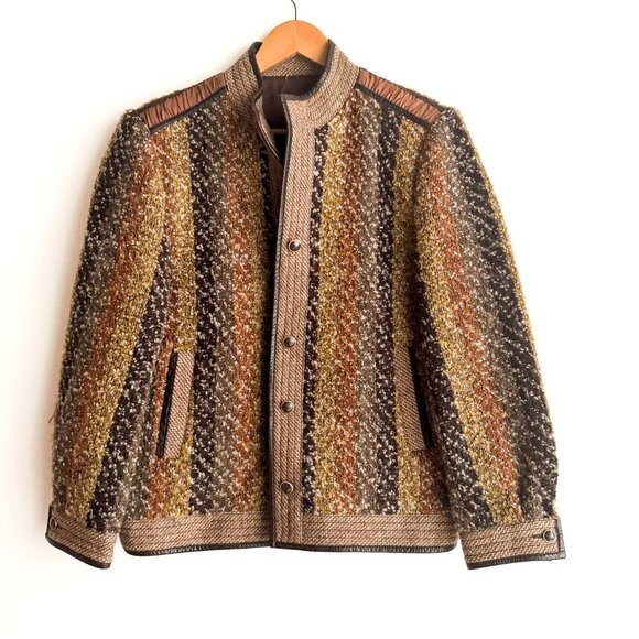 Mod in France Textured Earth Tones wOOL Jacket 44/M